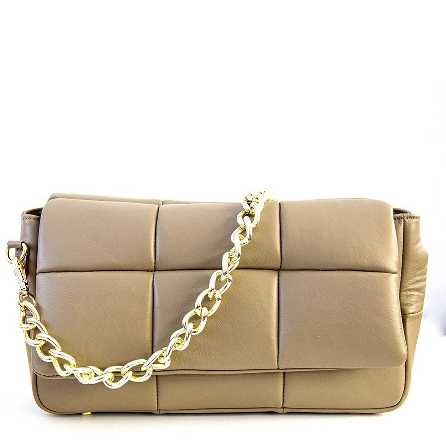 Laura Di Maggio DOLCE – Borsa in nappa trapuntata taupe Sconto
