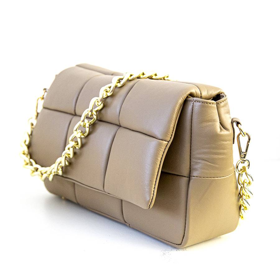 Laura Di Maggio DOLCE – Borsa in nappa trapuntata taupe Sconto