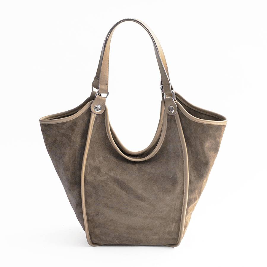 Laura Di Maggio CLEA – Sacca in camoscio e pelle taupe Offerta