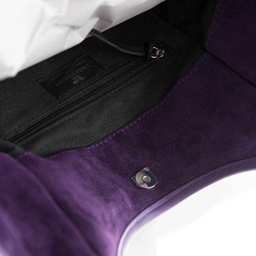 Laura Di Maggio CLEA – Sacca in camoscio e pelle viola Outlet