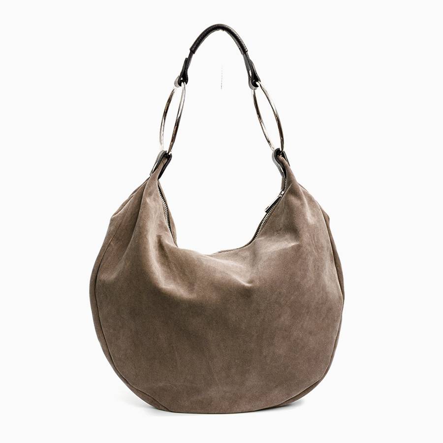Laura Di Maggio NATALIE – Sacca in camoscio taupe In Vendita