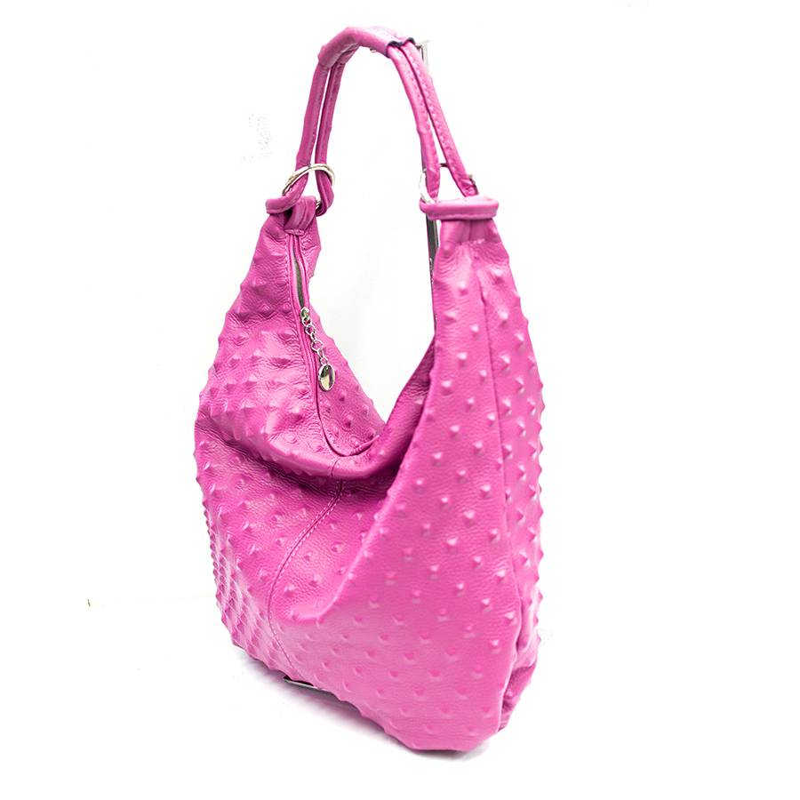 Laura Di Maggio ASIA – hobo bag in pelle stampa chiodo fucsia Spedizione gratuita