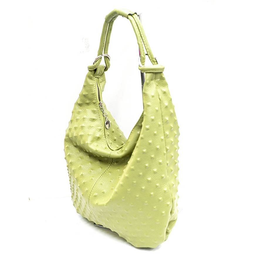 Laura Di Maggio ASIA – hobo bag in pelle stampa chiodo lime Sconto di tempo limitato