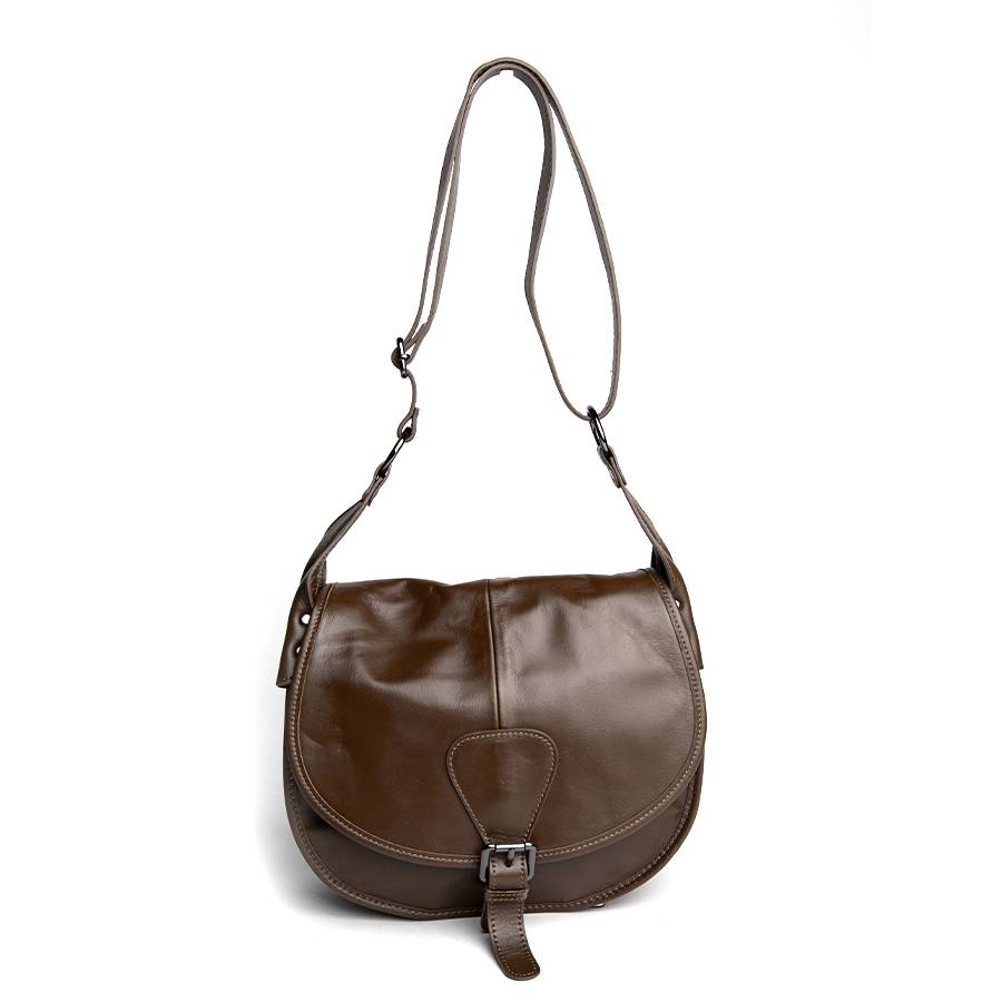 Laura Di Maggio SADDLE – postina a spalla in pelle soft testa di moro Vendite stagionali