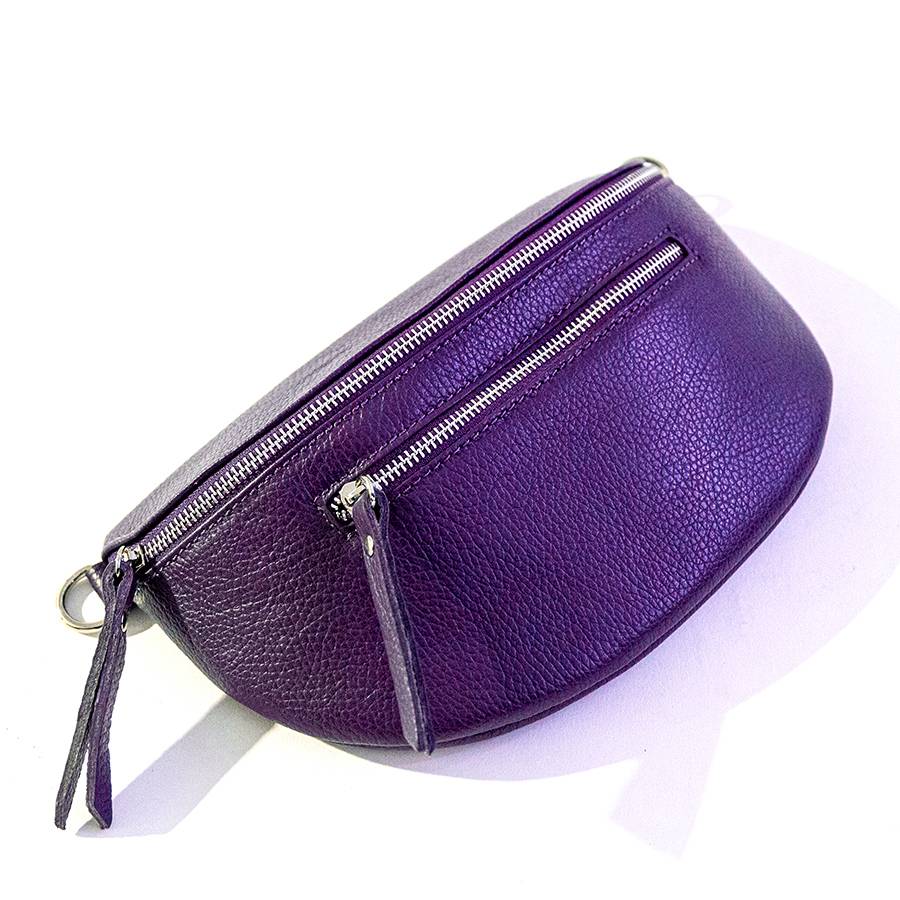 Laura Di Maggio MARSUPIO in pelle dollaro viola Black Friday