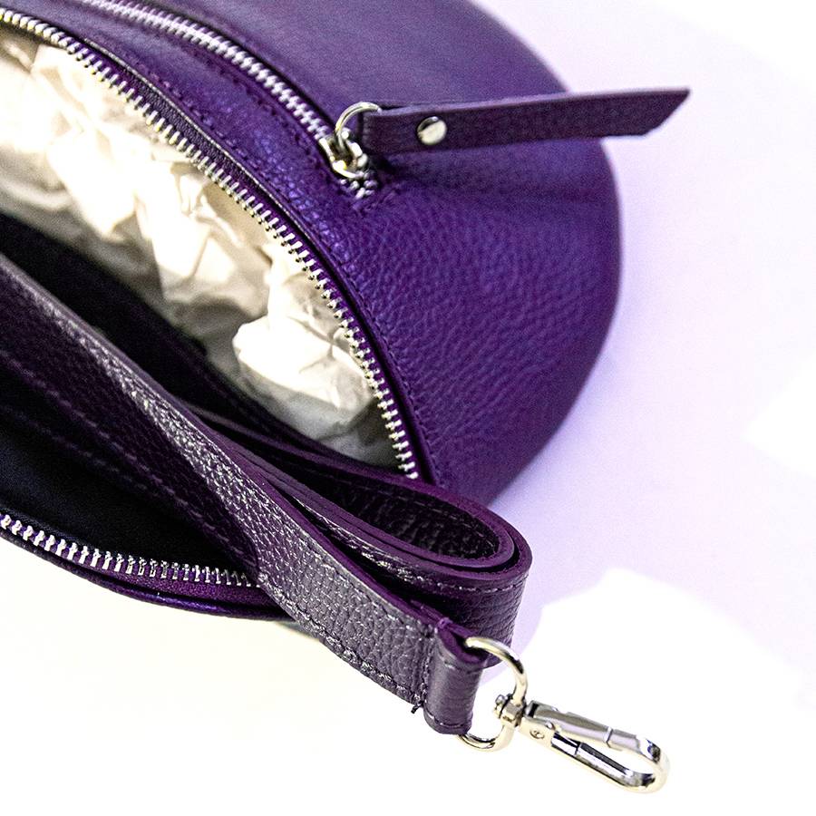 Laura Di Maggio MARSUPIO in pelle dollaro viola Black Friday