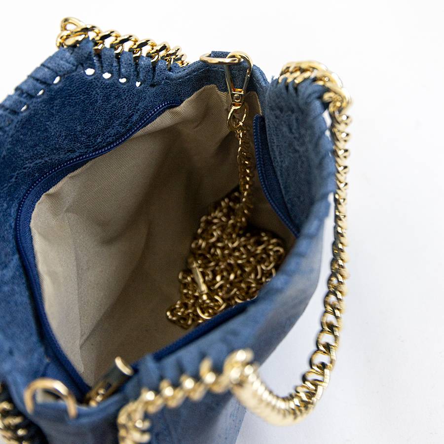 Laura Di Maggio LUMI – Borsa con catene in pelle vintage blu Offerta San Valentino