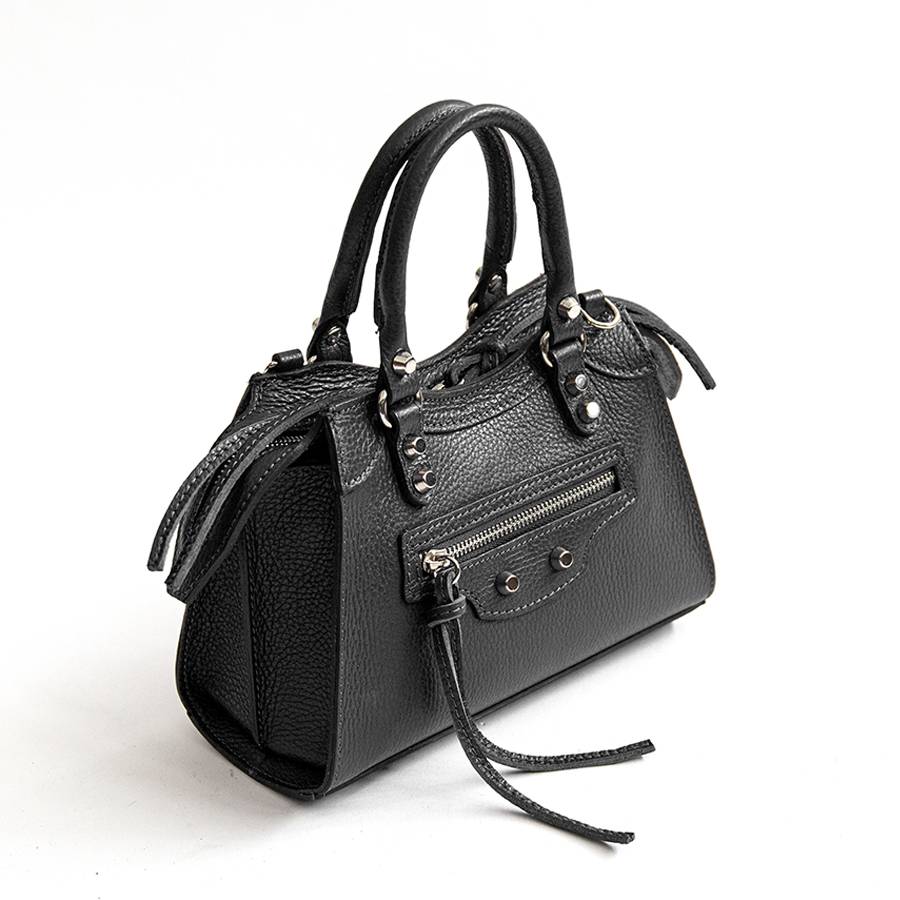 Laura Di Maggio BARCELLONA SMALL – bauletto in pelle nero Smaltimento dello stoccaggio