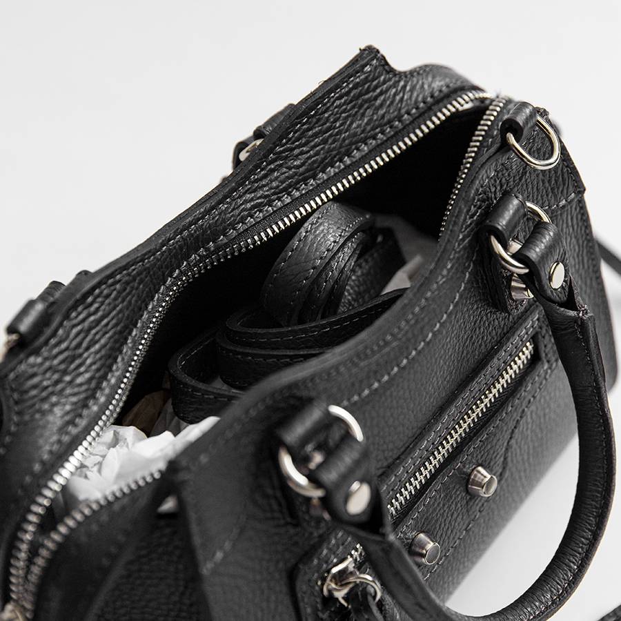 Laura Di Maggio BARCELLONA SMALL – bauletto in pelle nero Smaltimento dello stoccaggio