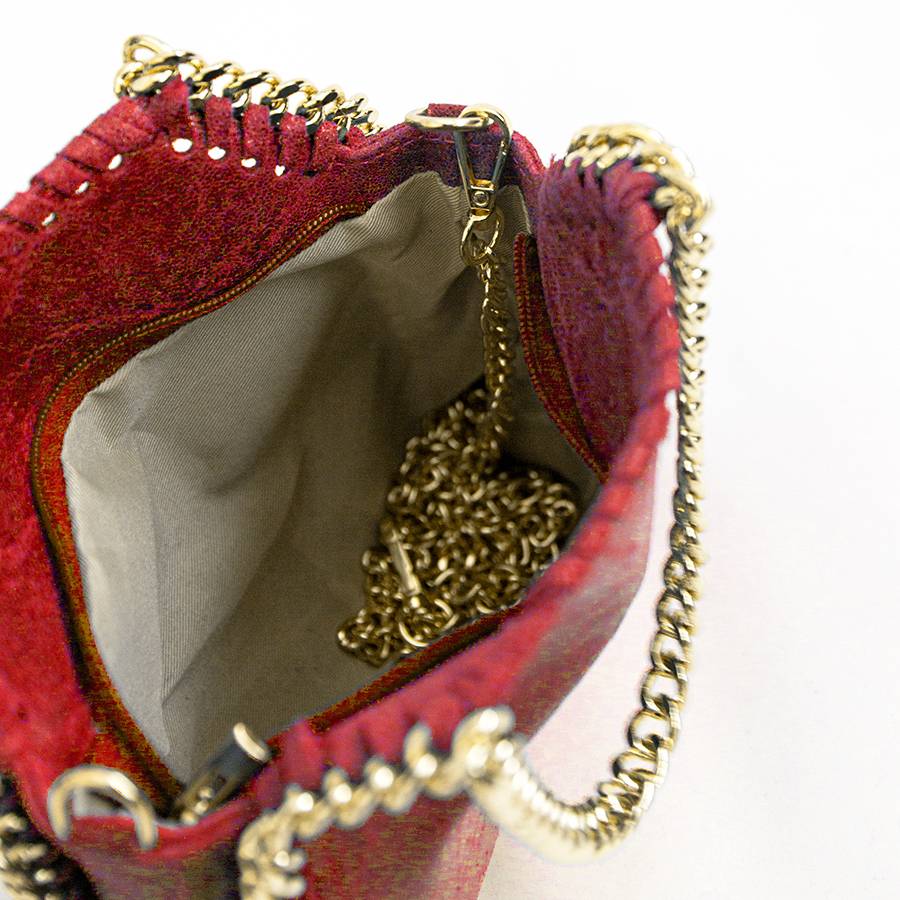 Laura Di Maggio LUMI – Borsa con catene in pelle vintage rossa Latest fashion