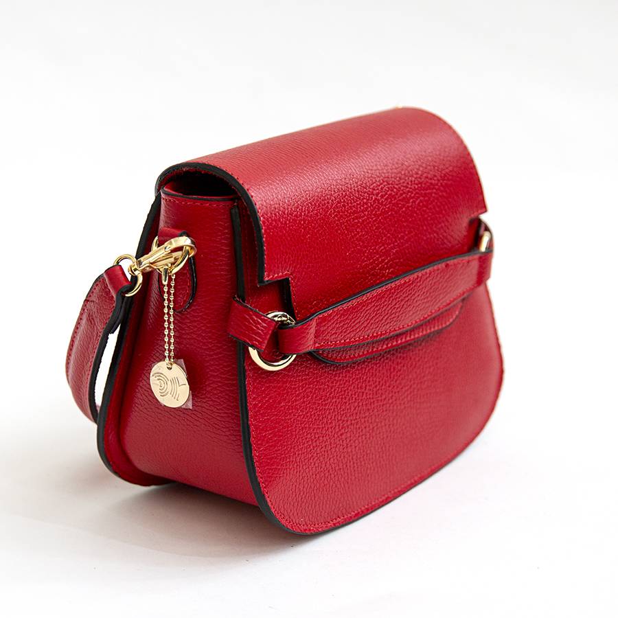 Laura Di Maggio SALLY – Postina con patta in pelle rossa Online Outlet