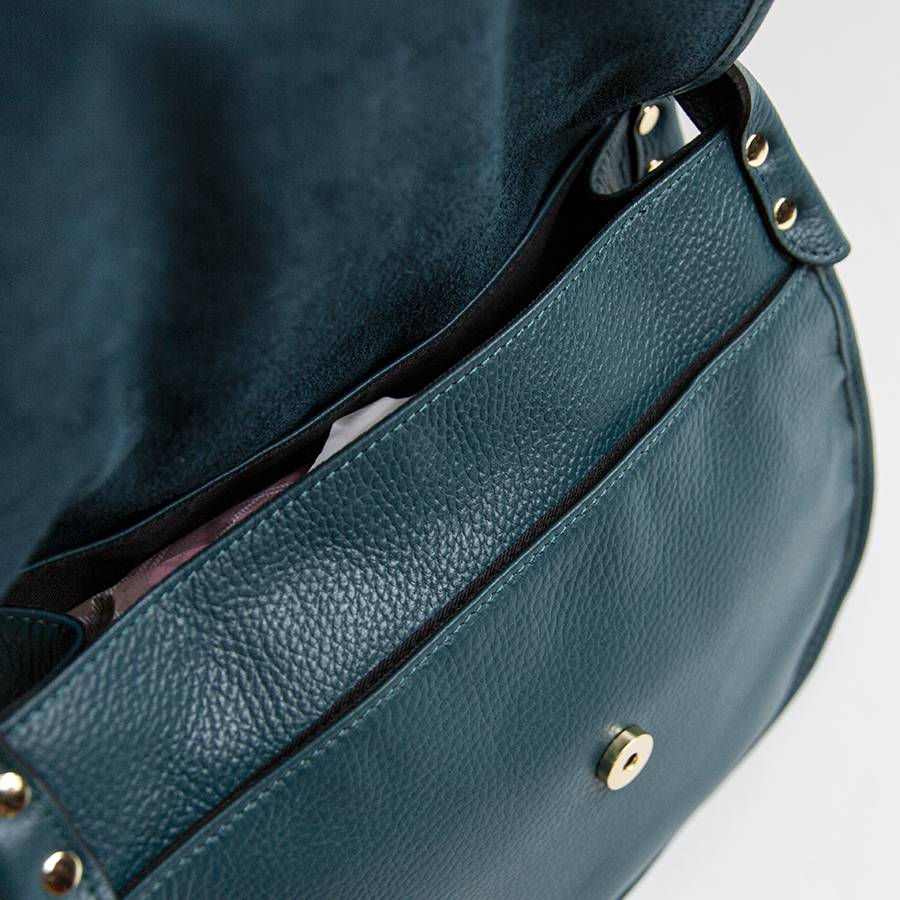 Laura Di Maggio SADDLE – postina in pelle e camoscio petrolio Bestseller