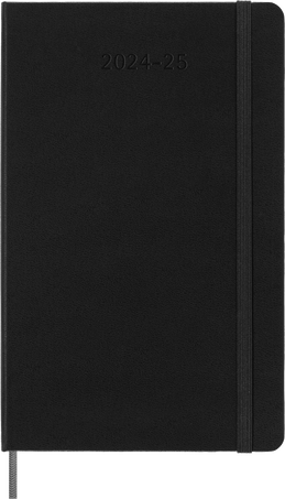 Moleskine Agenda Classic 2024/2025 LargeGiornaliera, copertina rigida, 18 mesi, Nero