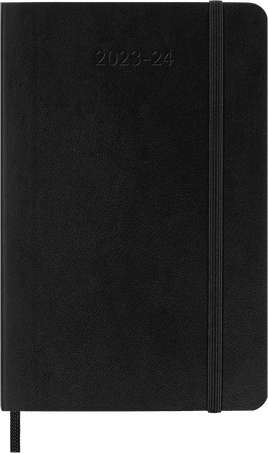 Moleskine Agenda Classic 2023/2024 PocketSettimanale, copertina morbida, 18 mesi, Nero