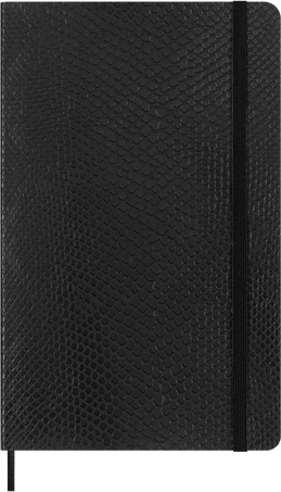 Moleskine Taccuino Precious & EthicalCopertina morbida vegana, effetto pitone, a righe, Nero Affare Del Giorno