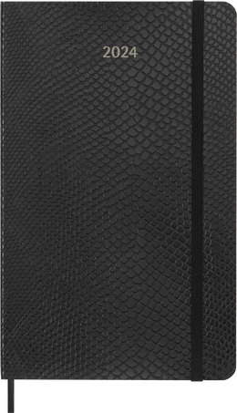 Moleskine Agenda Precious & Ethical 2024Settimanale, 12 mesi, copertina morbida vegana, Nero