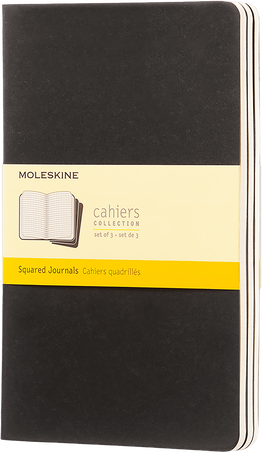 Moleskine Quaderni CahierSet da 3 quaderni, Nero 2025