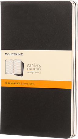 Moleskine Quaderni CahierSet da 3 quaderni, Nero 2025