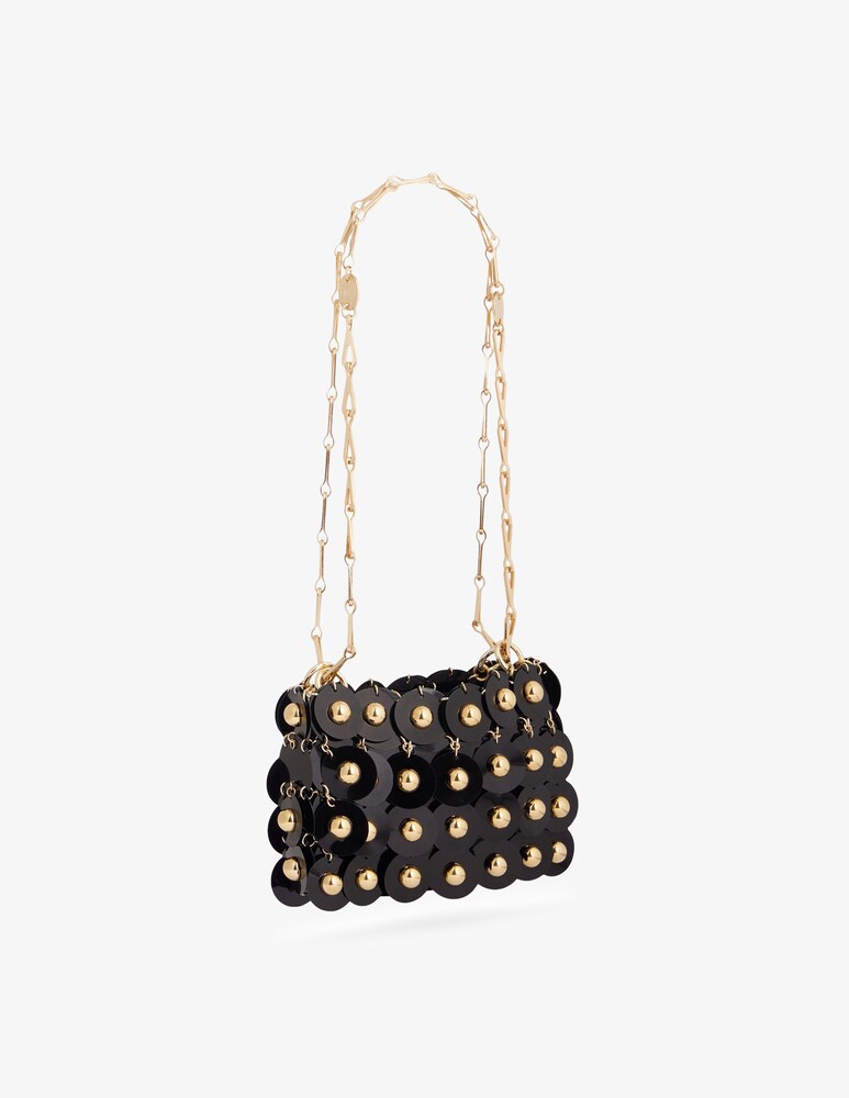 Rabanne Borsa Black Sparkle Nano Sphere Spedizione Gratuita