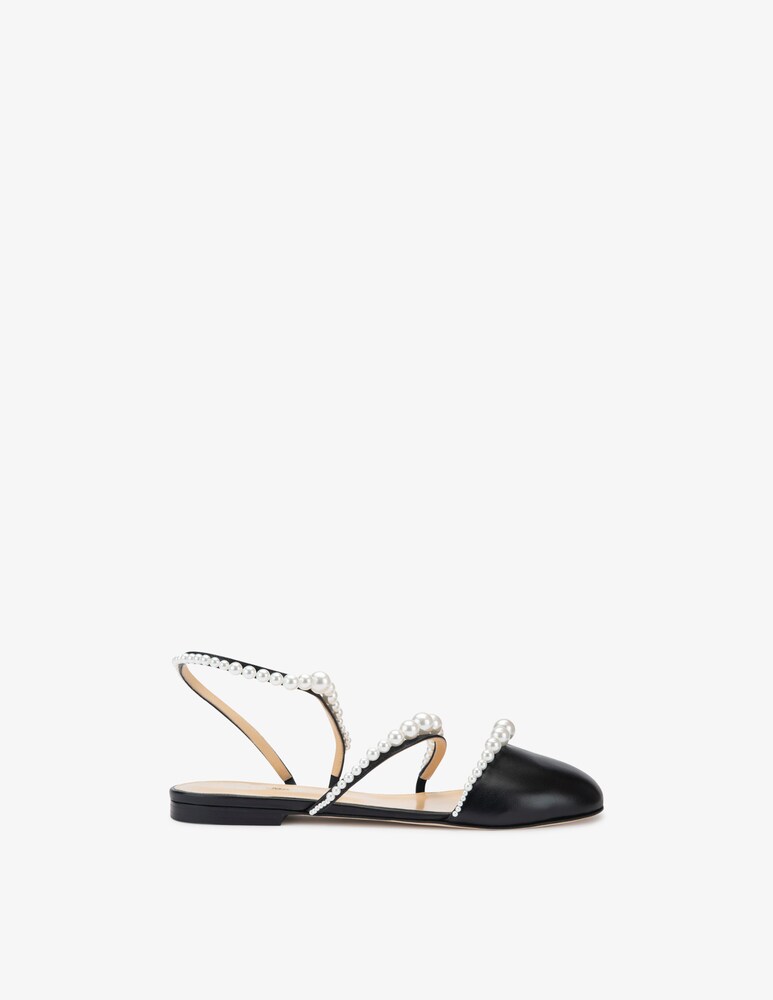 Mach & Mach Ballerine con perle a punta chiusa Sirene Sottocosto