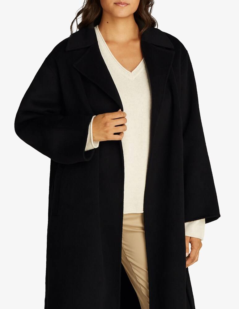 Calvin Klein Cappotto vestaglia lungo con cintura in lana Negozi Online