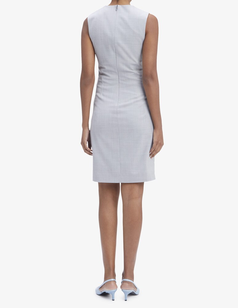 Calvin Klein Vestito tubino a manica corta fresco lana Nuova