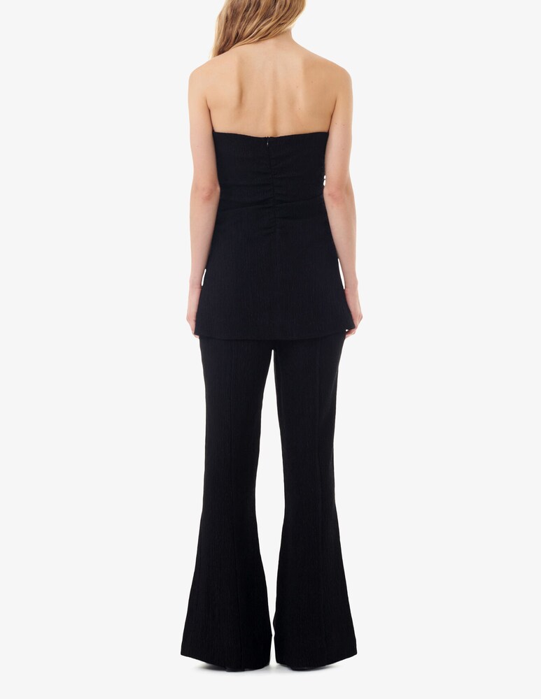 Ganni Pantaloni svasati in crêpe di viscosa stretch In Linea