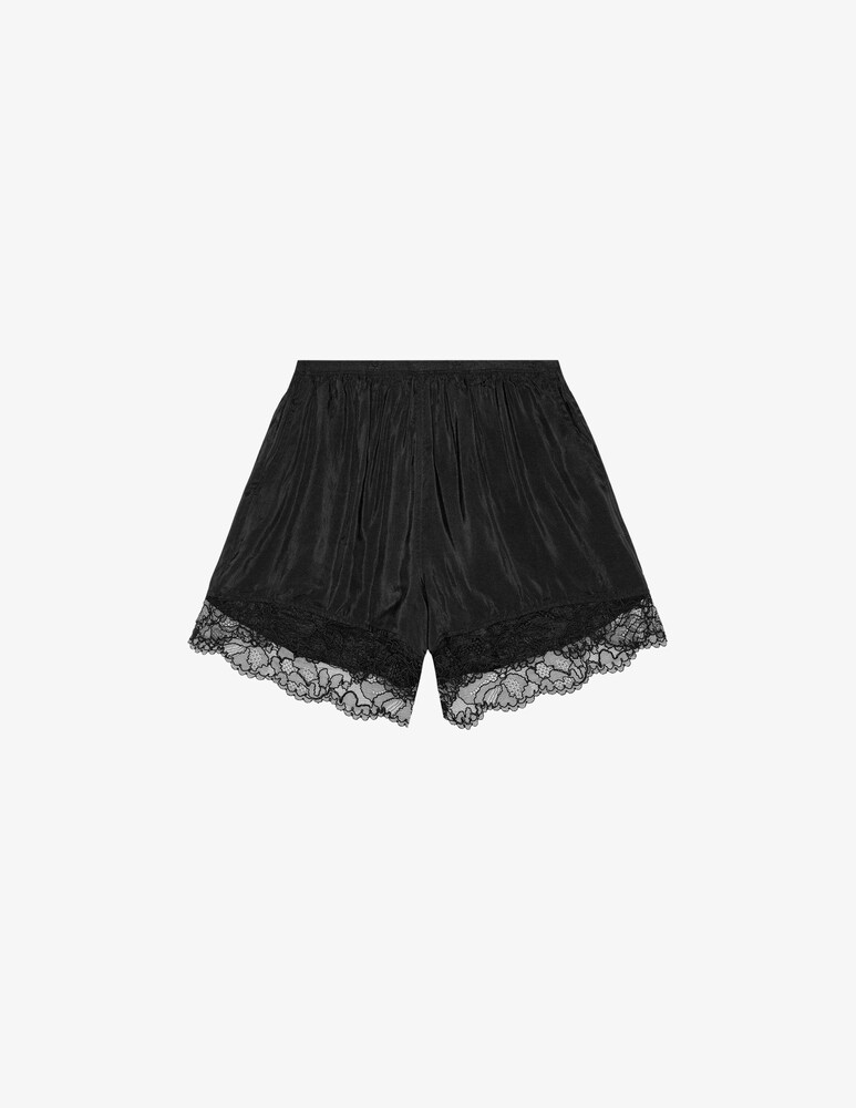Ganni Shorts in habotai di viscosa elasticizzato Negozio