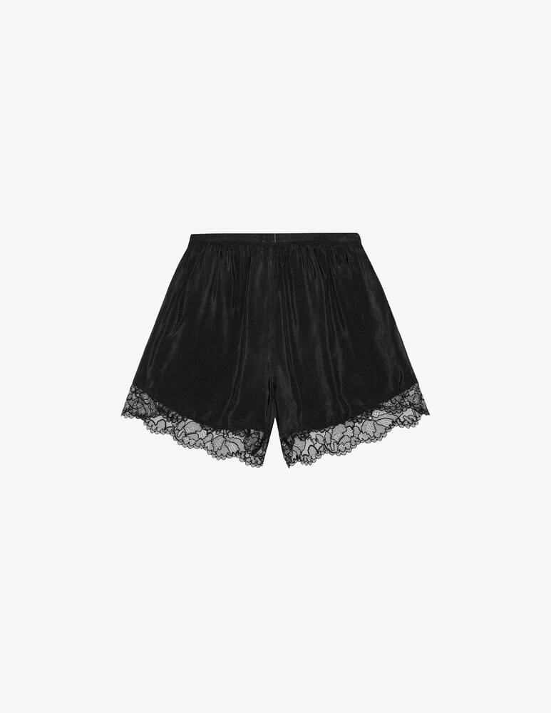 Ganni Shorts in habotai di viscosa elasticizzato Negozio