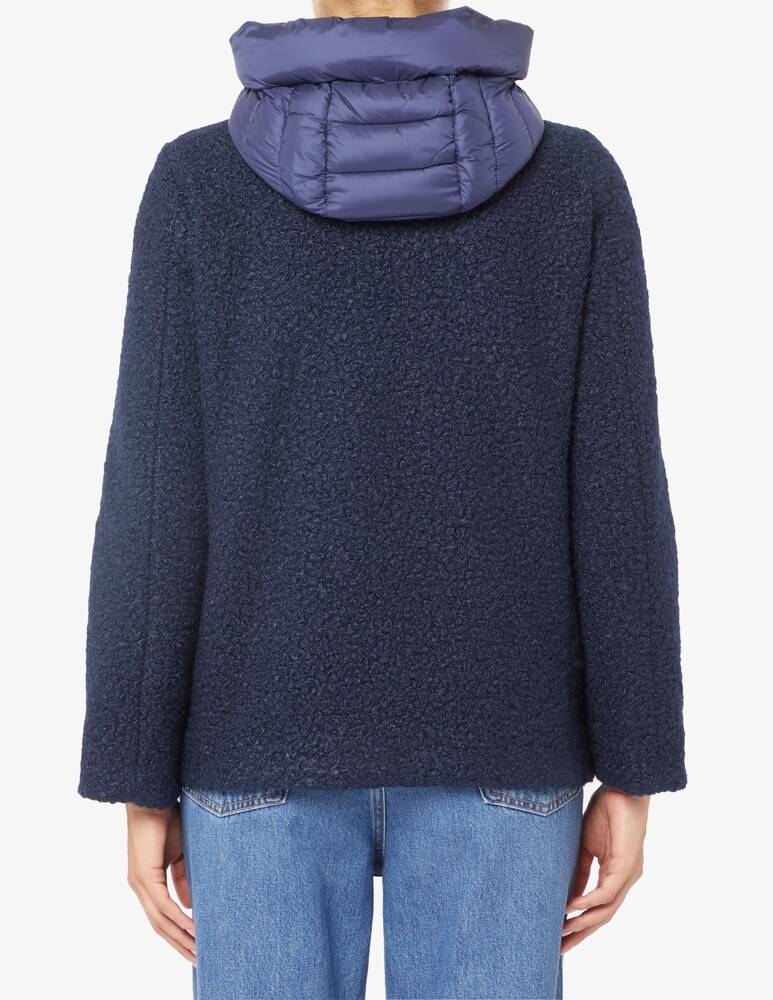 EMME Marella Whool ricciolino zip cappuccio Spedizione Gratuita