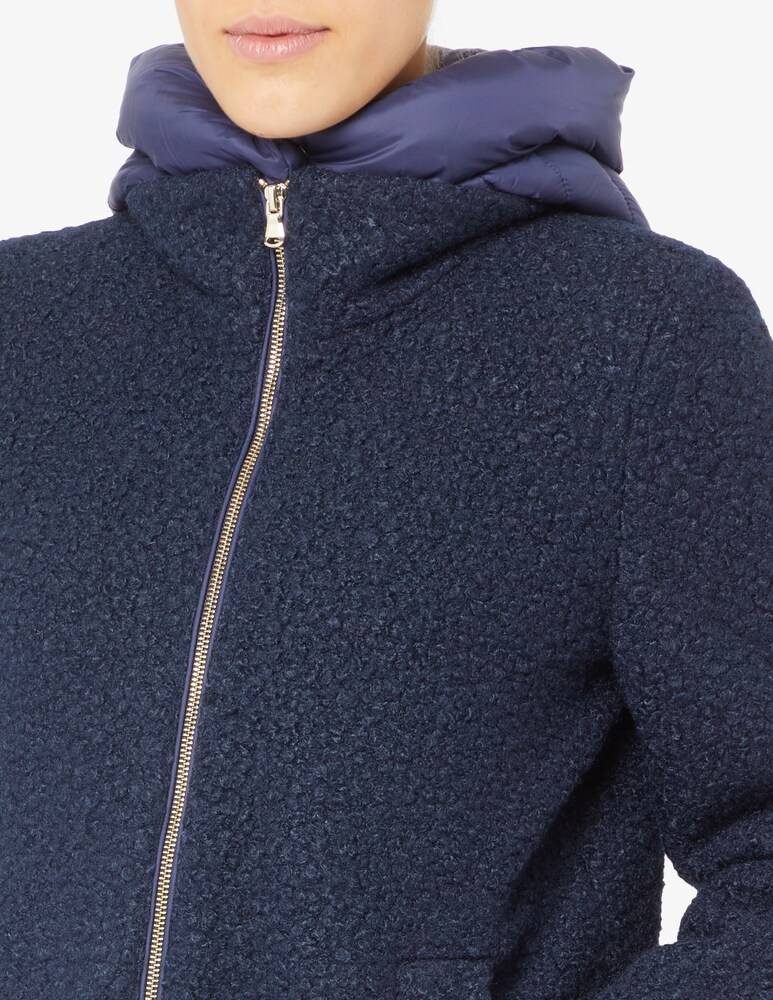 EMME Marella Whool ricciolino zip cappuccio Spedizione Gratuita