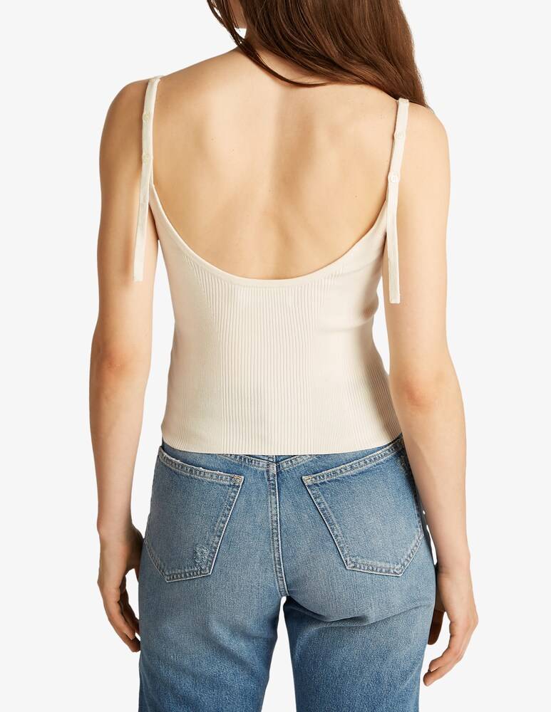 Calvin Klein Jeans Top in misto cotone Promozione