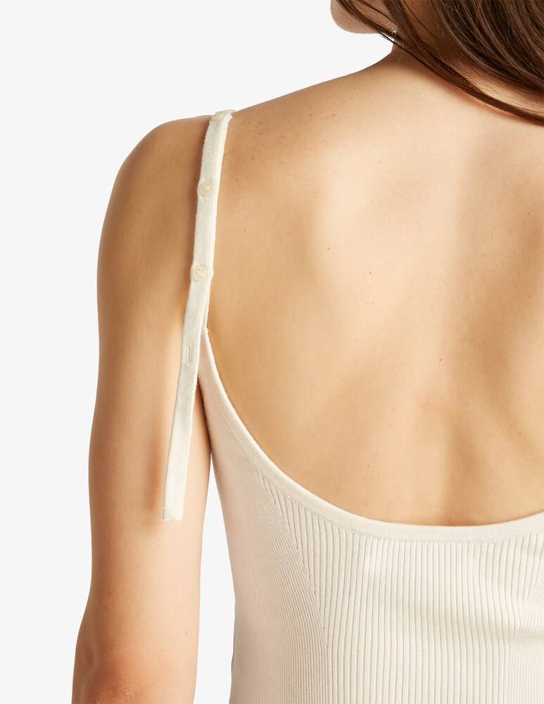 Calvin Klein Jeans Top in misto cotone Promozione