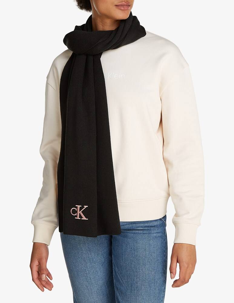 Calvin Klein Jeans Sciarpa monogram ricamata Novità