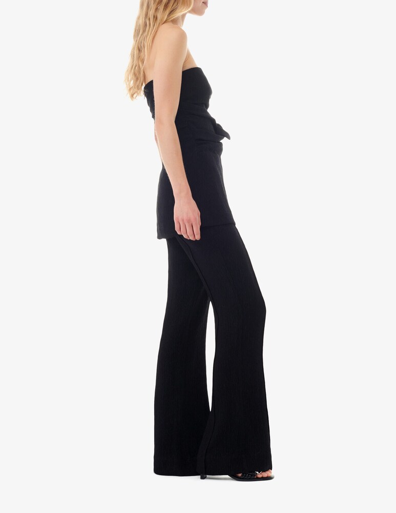 Ganni Top senza spalline in crêpe di viscosa stretch Super sconto