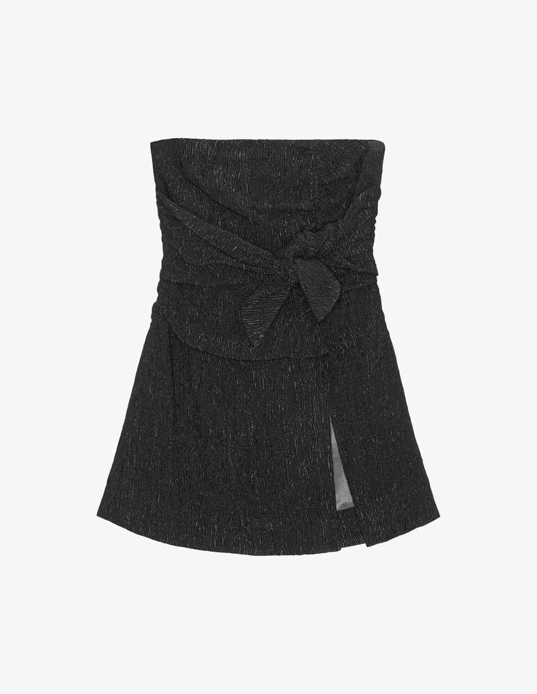 Ganni Top senza spalline in crêpe di viscosa stretch Super sconto