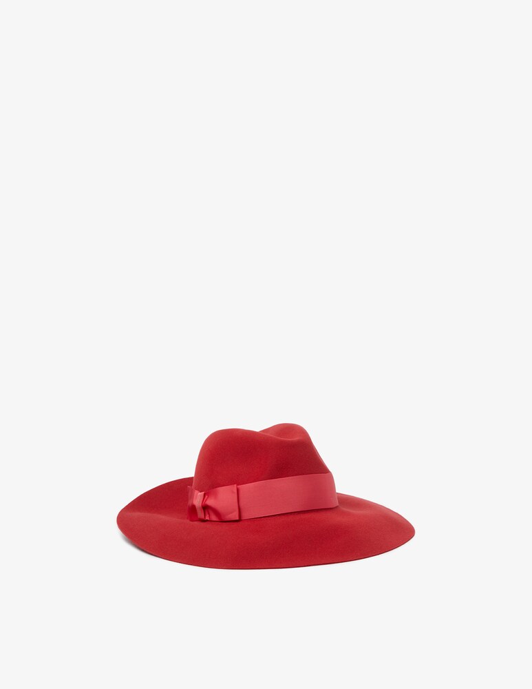Borsalino Feltro rasato sfoderato cinta cannete 4 cm Consegna Veloce