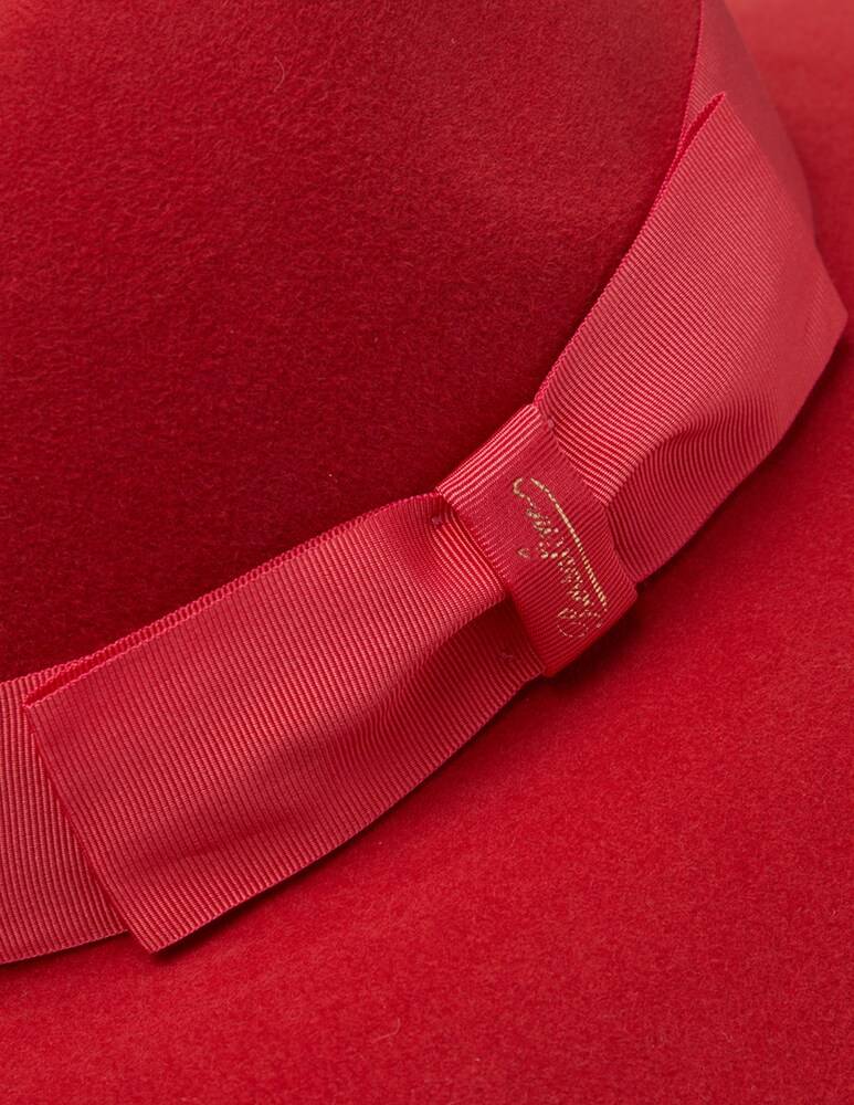Borsalino Feltro rasato sfoderato cinta cannete 4 cm Consegna Veloce