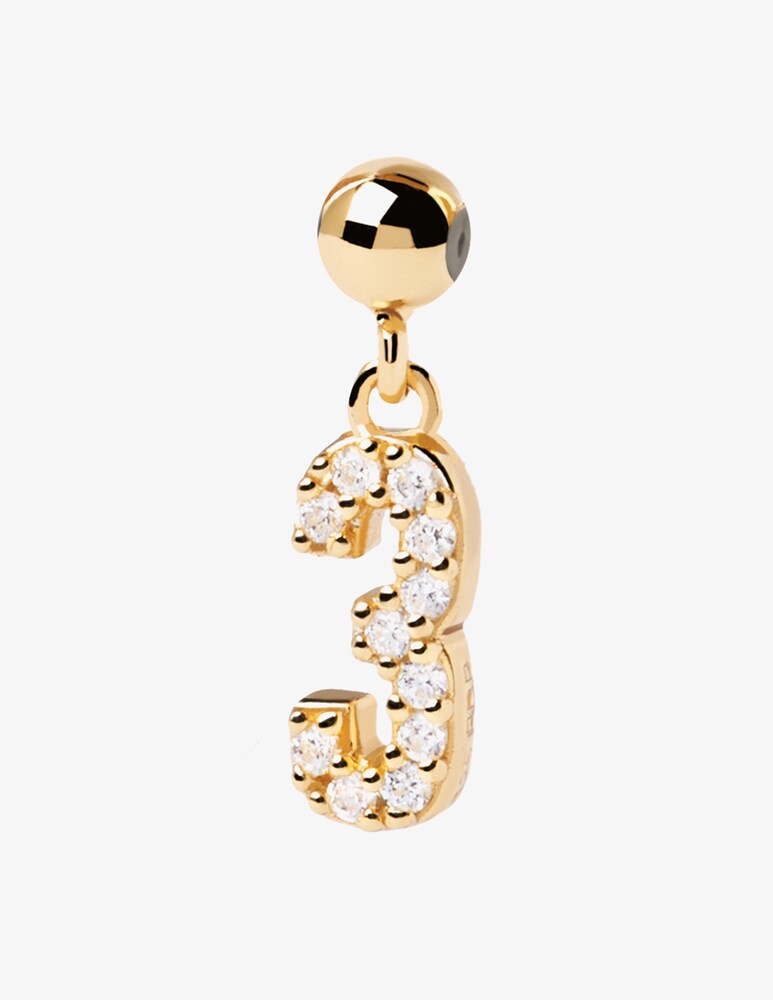 PD Paola Charm Numero 3 - Oro Sconto di tempo limitato