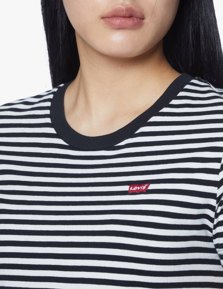Levi's T-shirt a manica corta con righe Chest It - nero Vendite stagionali