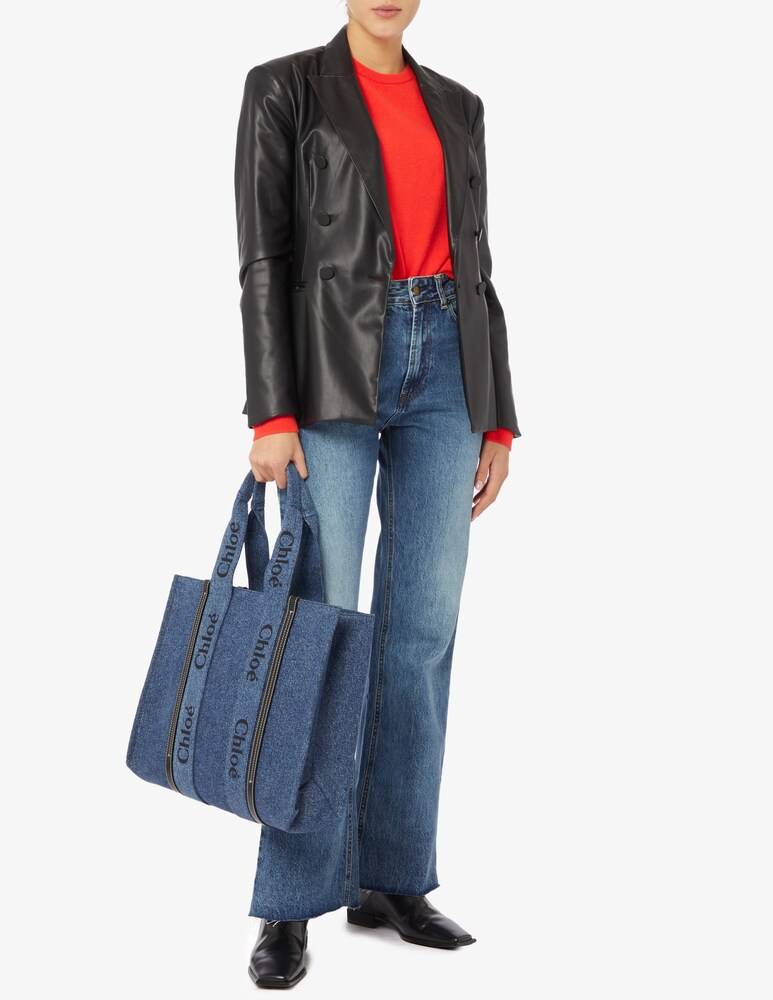 Chloé Borsa in denim L Woody Offerte giornaliere