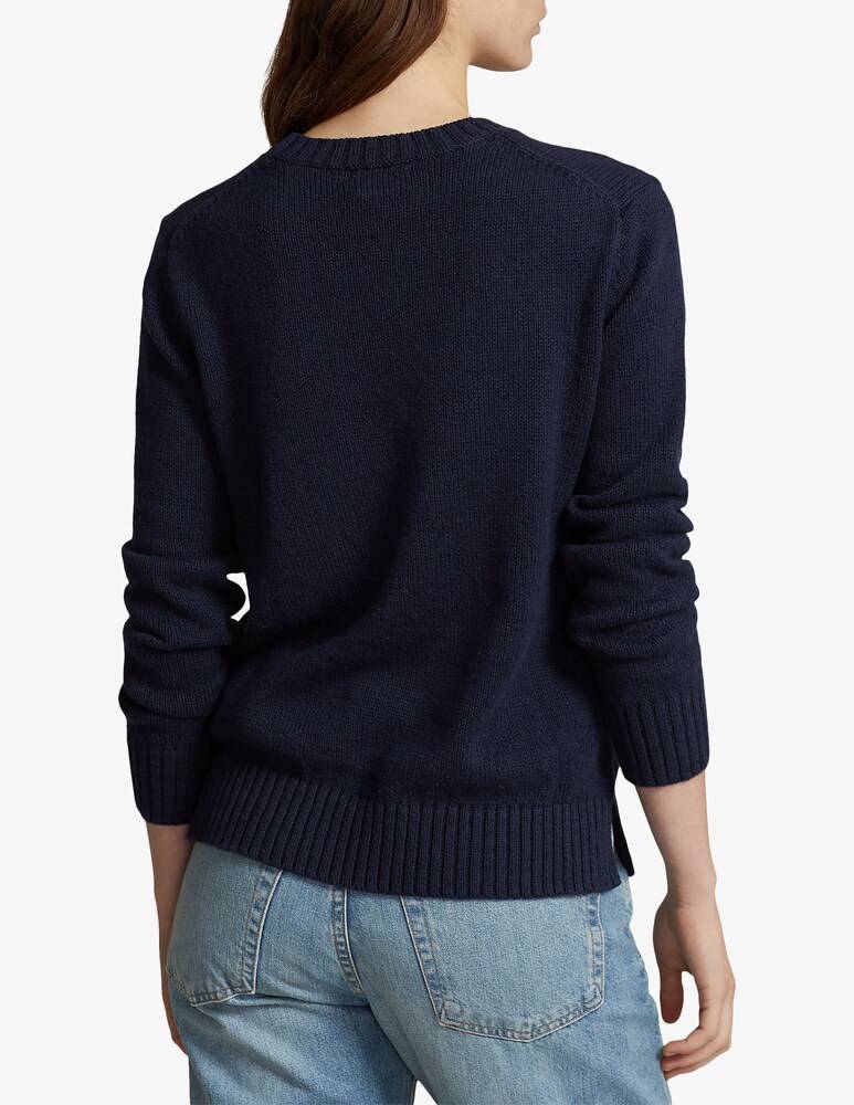 Polo Ralph Lauren Maglione in misto cotone e lino Bear Consegna Veloce