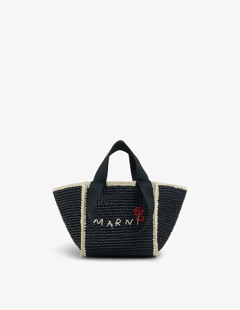 Marni Sillo borsa shopper in maglia macramé effetto rafia Vendita Calda