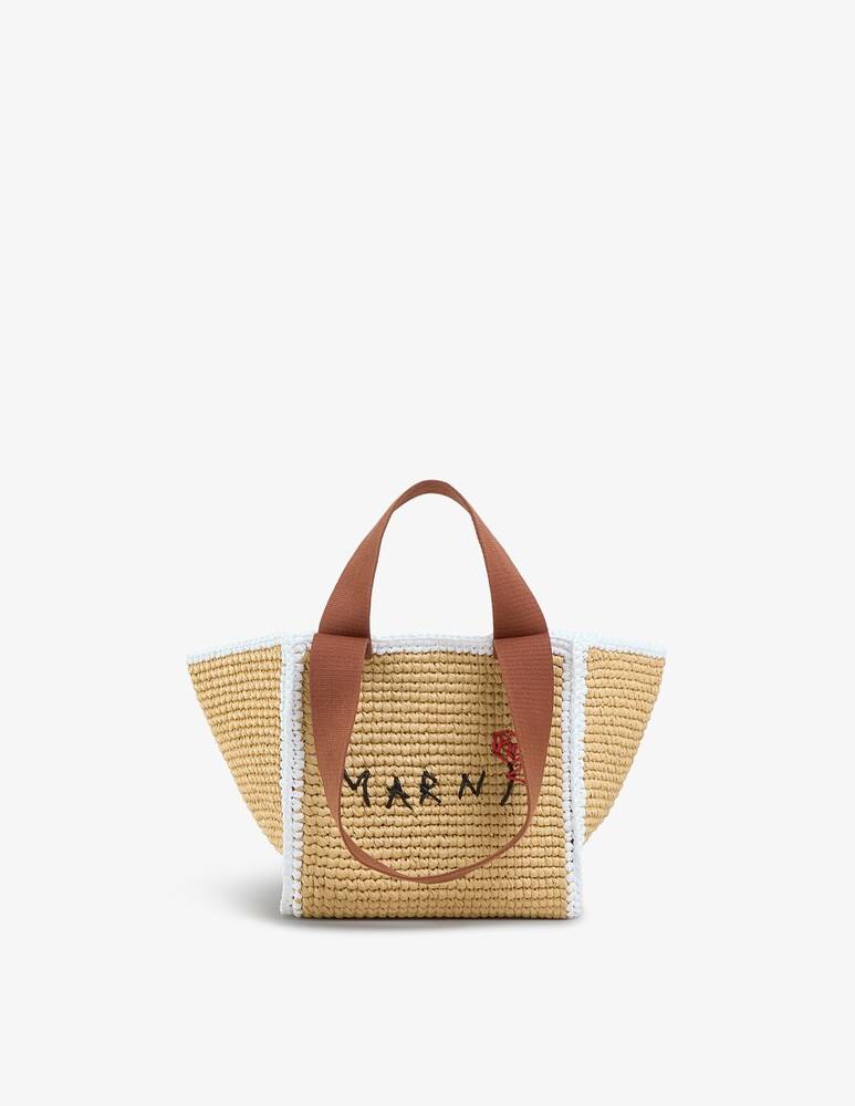 Marni Sillo borsa shopper in maglia macramé effetto rafia Vendita Economica