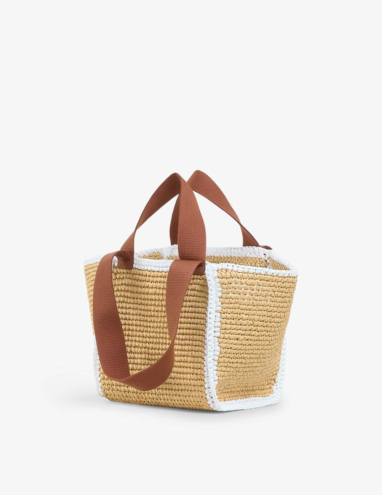 Marni Sillo borsa shopper in maglia macramé effetto rafia Vendita Economica