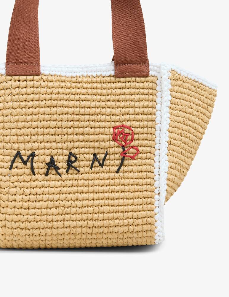 Marni Sillo borsa shopper in maglia macramé effetto rafia Vendita Economica