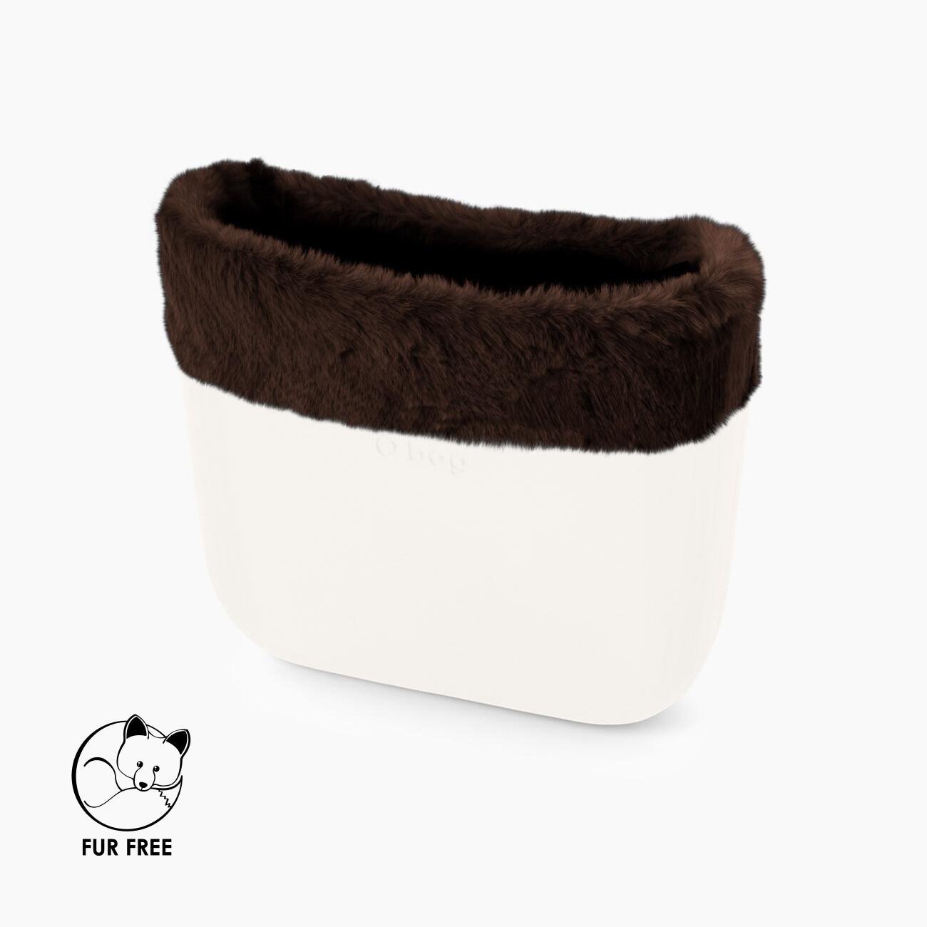 Bordo O bag mini fibra sintetica lapin rex cioccolato Pezzi Unici