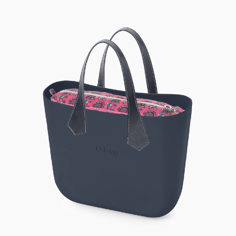 O bag mini blu navy e pink luna park Nuova