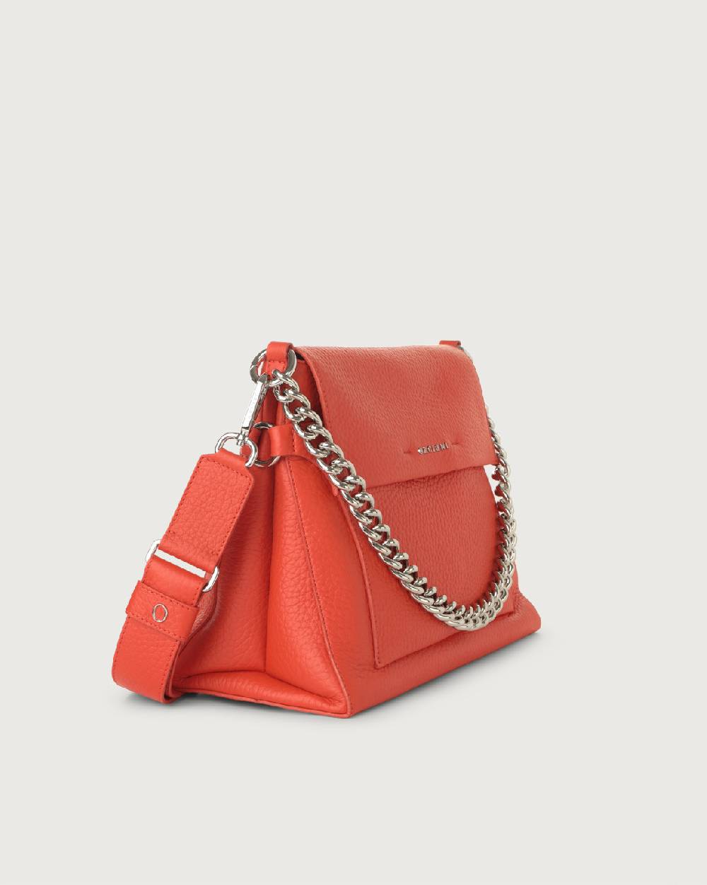 ﻿Orciani Borsa a spalla Missy Soft in pelle con catena e tracolla Prezzo Ridotto
