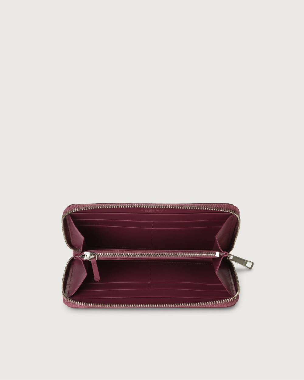 Orciani Portafoglio grande Liberty in pelle con zip Consegna Veloce
